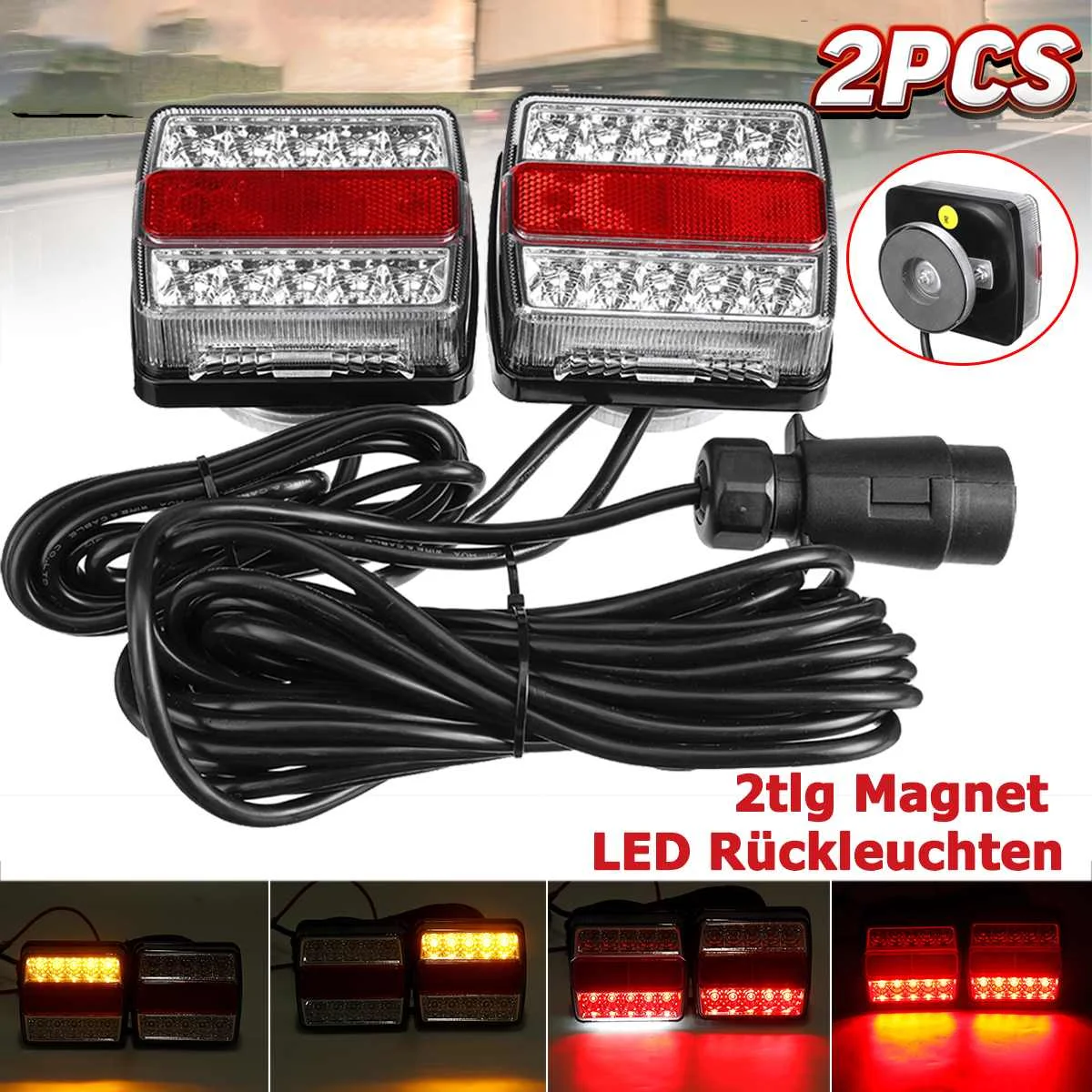 

Светодиодные задние фонари для грузовика, прицепа, 2 шт., 12 В