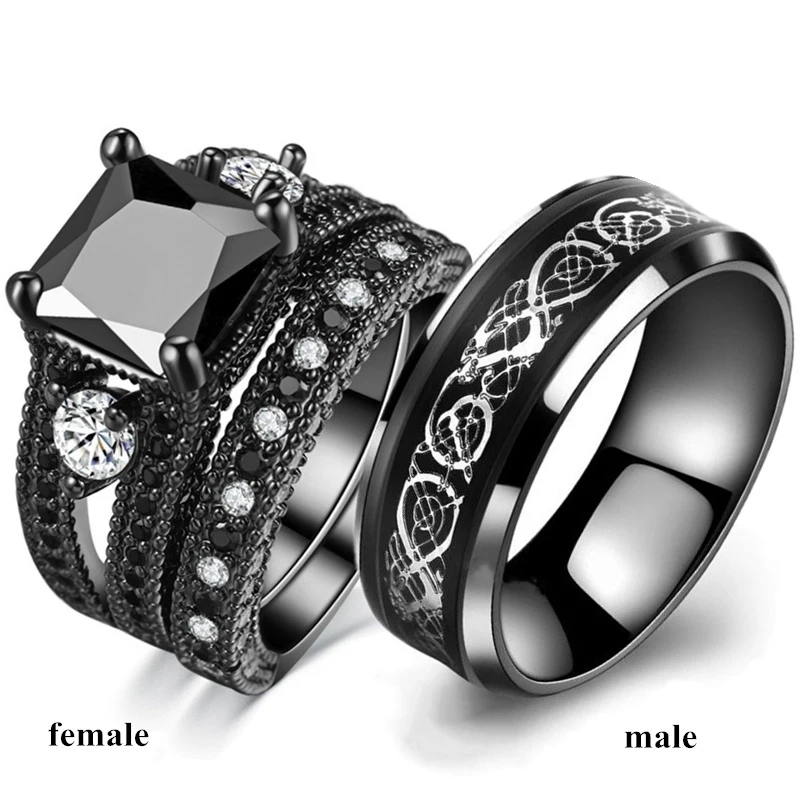Кольцо для пар из нержавеющей стали с дизайном дракона мужское кольцо модным