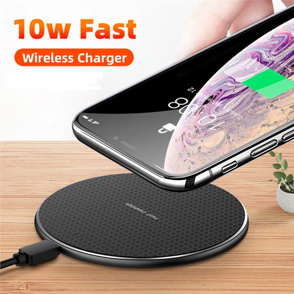 Беспроводное зарядное устройство 10 Вт быстрое для Samsung Note 9 8 Plus беспроводное iPhone 11