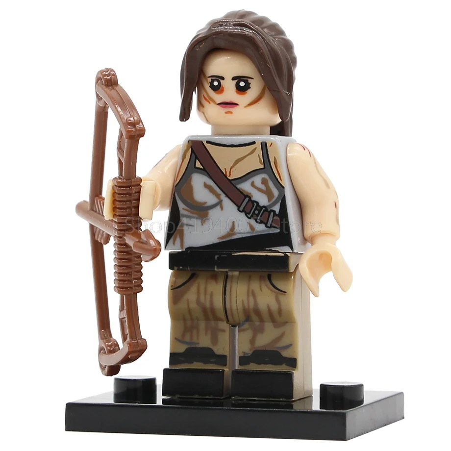 Lara Croft Одиночная во все тяжкие Волтер Уайт Джесси ТВ рисунок Убить Билла Vol.1 ума Турман строительные блоки модель кирпичи игрушки подарки - Цвет: Lara Croft