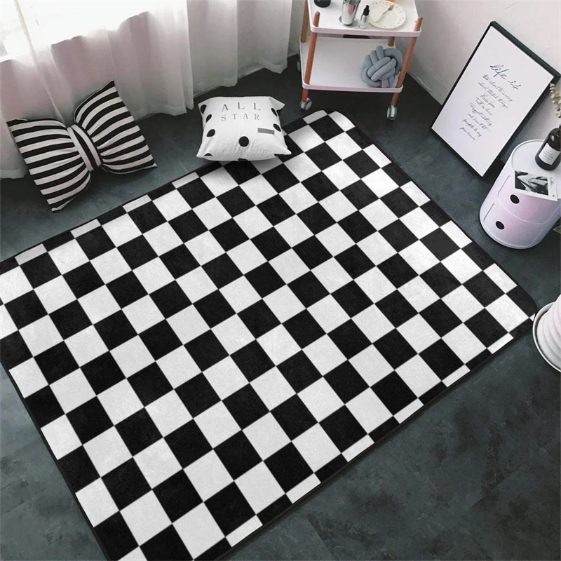 

Checkerboard Bedroom children's room children's play room non-slip living room carpet children's room mats home decoration