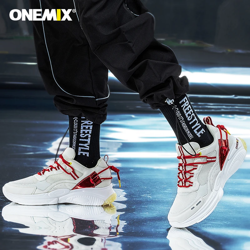 ONEMIX/Новинка Мужская обувь для бега по дорогам Спортивная улицы Кроссовки мужчин