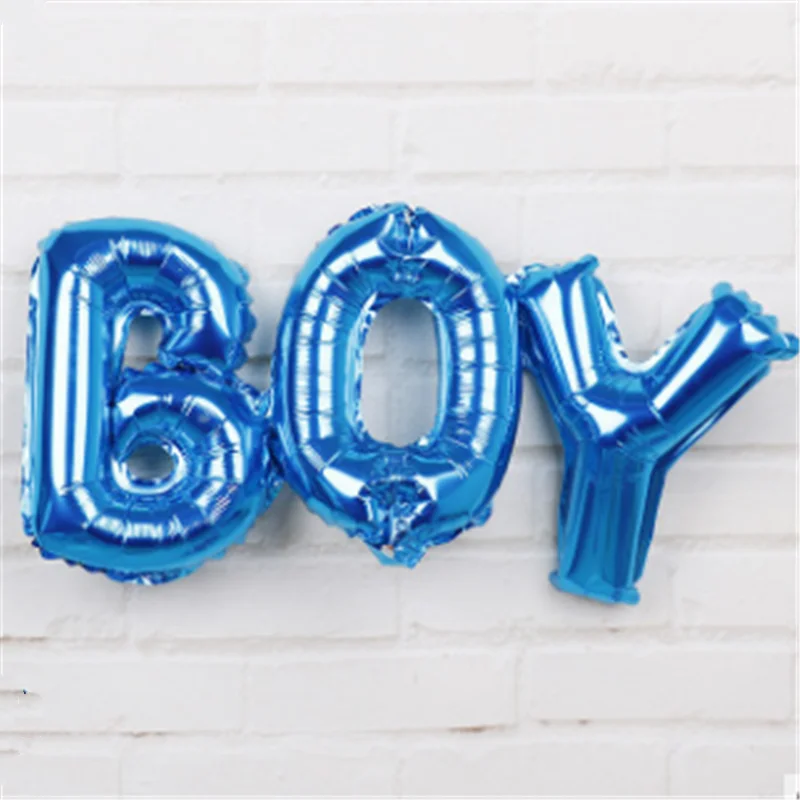 Соединенный мальчик девочка шар из алюминиевой фольги в форме буквы дети день