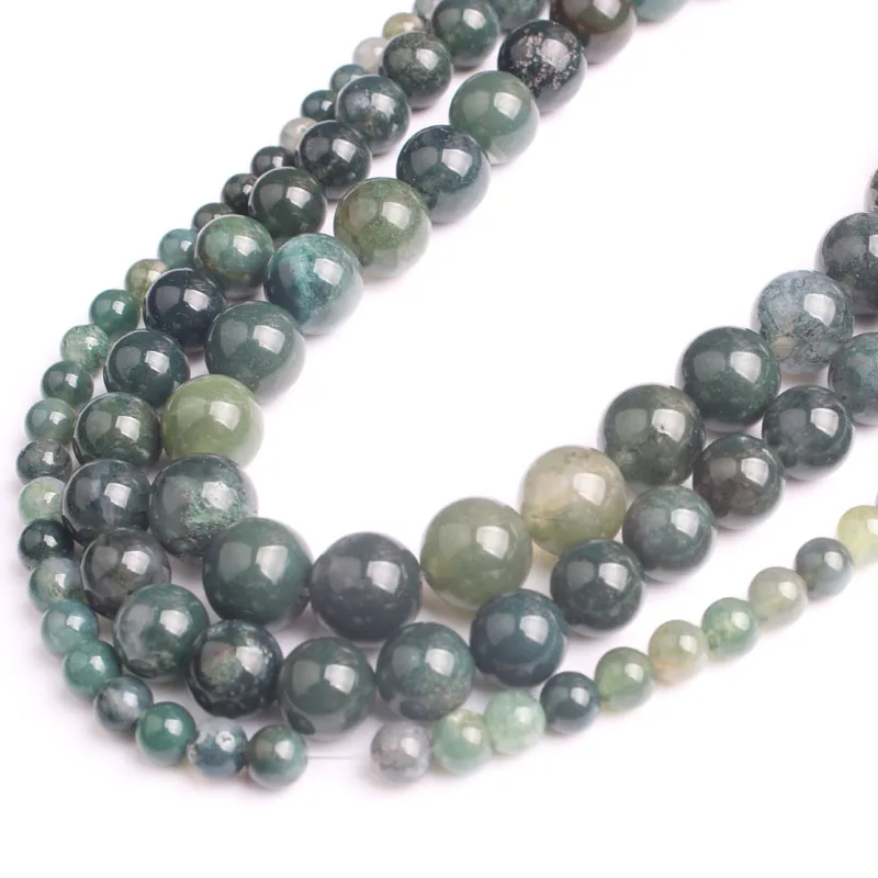 Модные натуральные ювелирные изделия Lan Li зеленые водные Агаты камни бусины