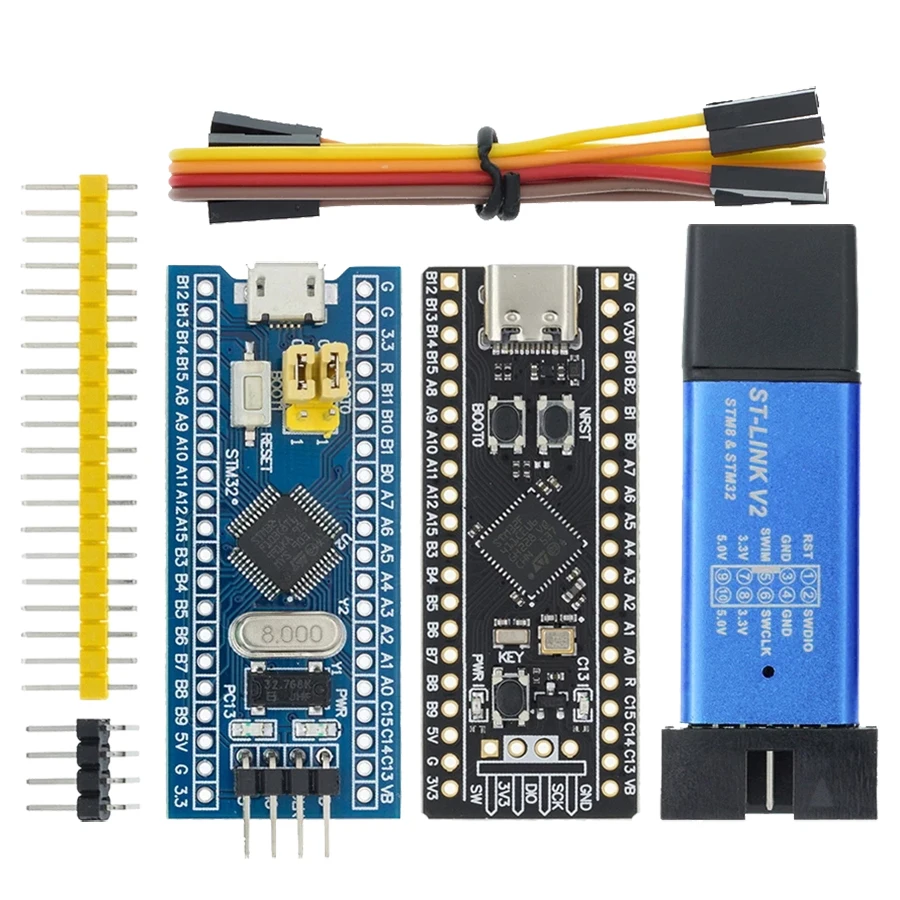 10 шт. модуль платы разработчика минимальной конфигурации STM32F103C8T6 ARM ST Link V2 STM8 STM32