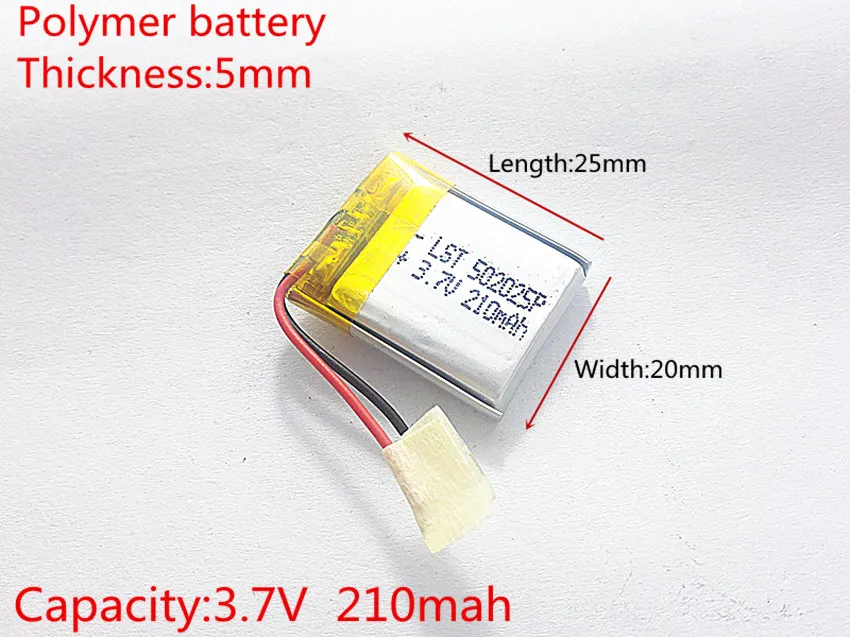 502025 3,7 V 210mah литий-полимерный аккумулятор с защитной панелью для MP3 MP4 MP5 gps цифровых продуктов Fr