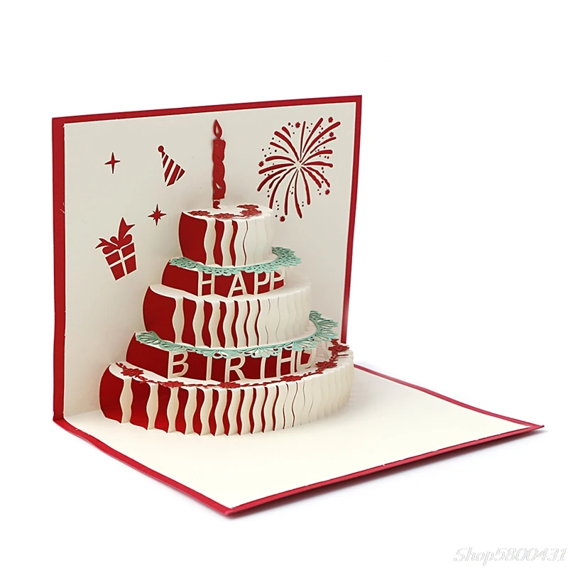 

3D Up Greeting Card Handmade Birthday Valentine Christmas Wedding Invitation O21 20 Dropshipping
