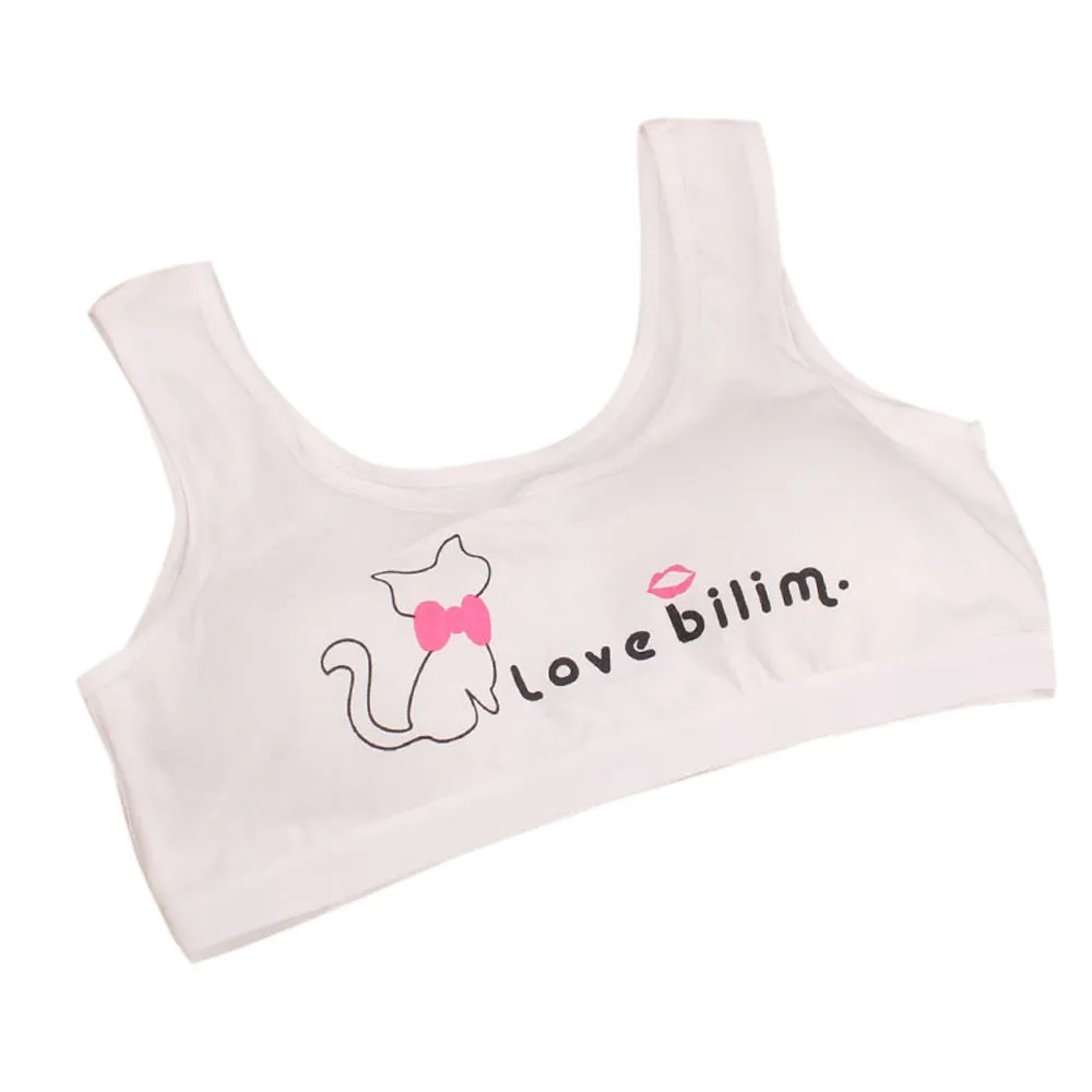 

JAYCOSIN Puberty Kids Girls Bras Girls Solid Underwear Bra Vest Children Underclothes Sport Undies Wireless Bras Transparent