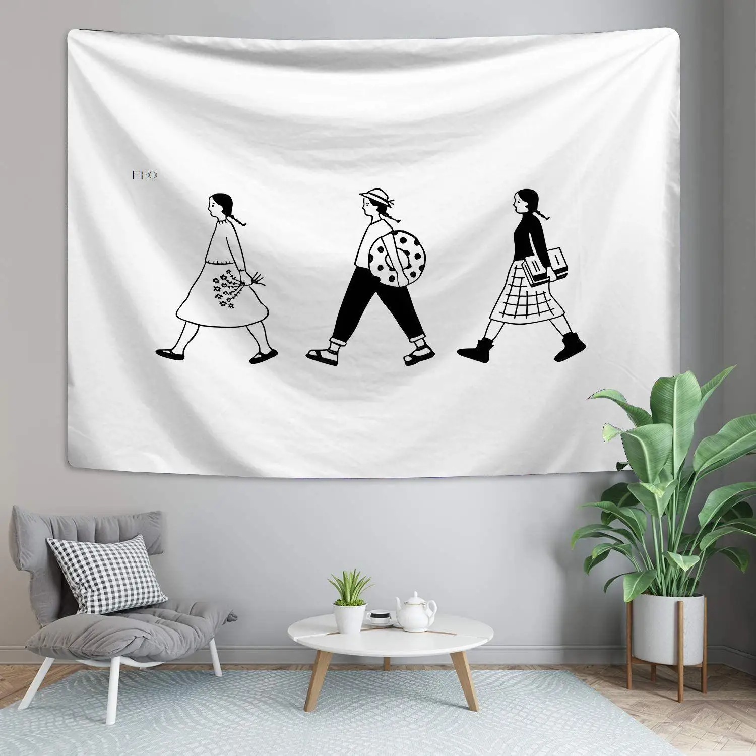 Настенный гобелен с рисунком пар гобелены в стиле хиппи надписью Love для мужчин и