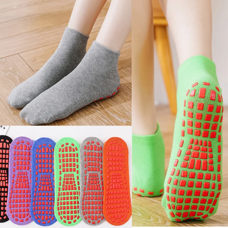 

5 Pairs Pack Trampoline Socks For Adult Home Sport Socks Cotton Anti-Slip Breathable Floor Socks Yoga Socks Foot Massage -40