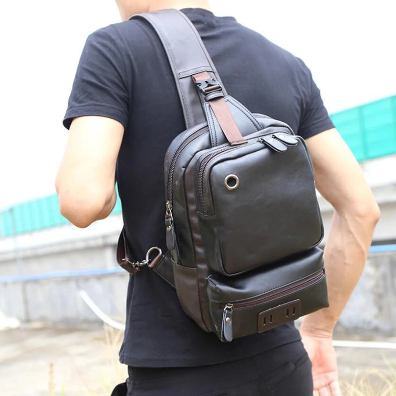 

Сумка-мессенджер Мужская, из искусственной кожи, на одно плечо