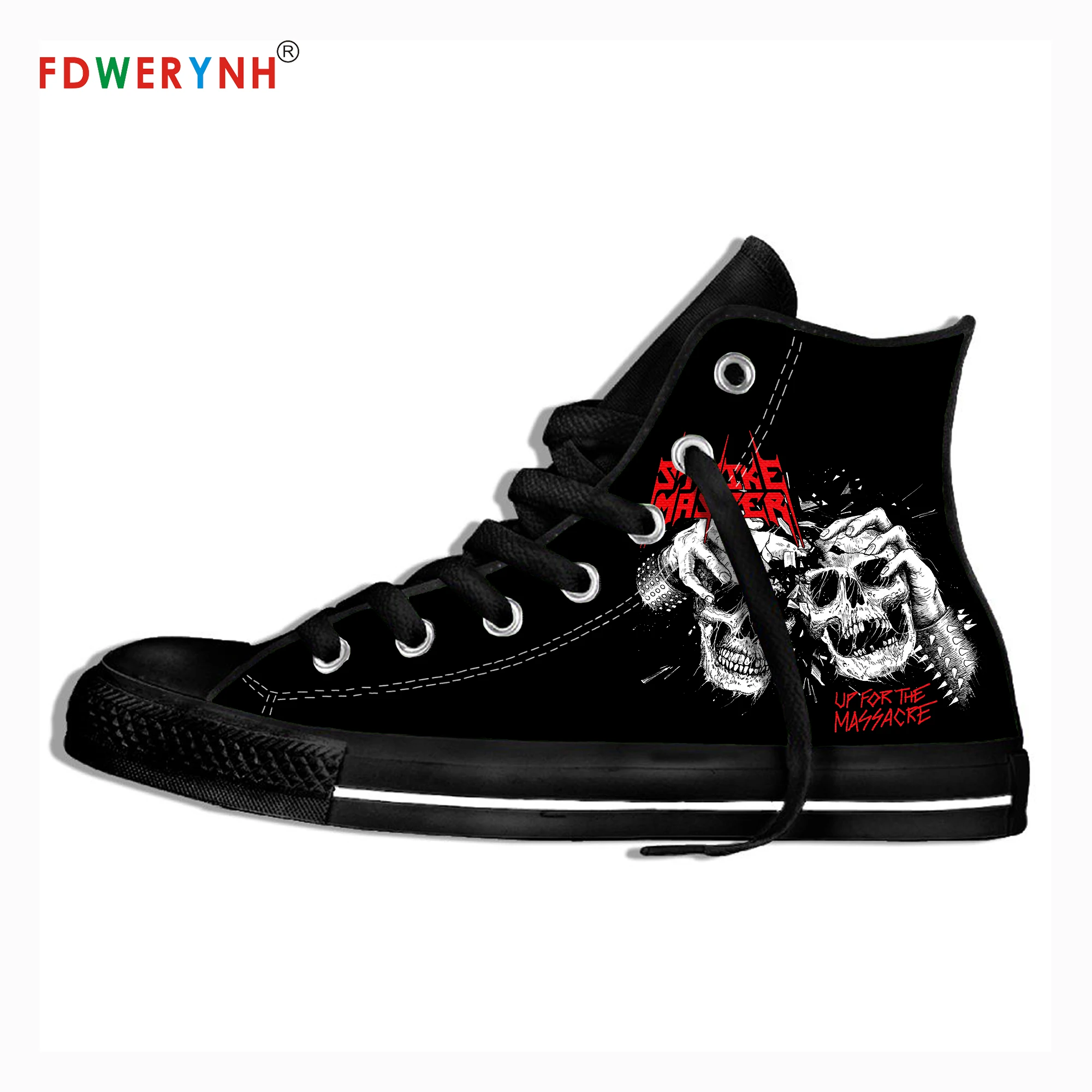 

Men's Casual Shoes Black Massacre Band Most Influential Metal Bands Of All Time Cool Street Breathable Brand Canvas Shoes