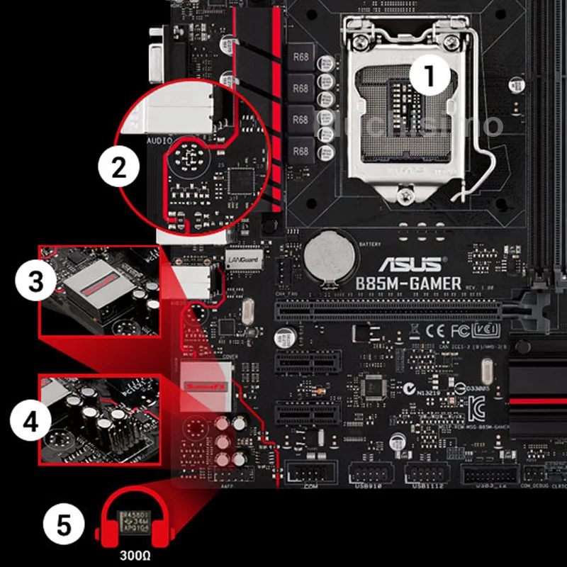 LGA 1150 DDR3 оригинальная материнская плата для ноутбука Asus B85M GAMER i7 i5 i3 32 Гб SATA3 USB2.0 USB3.0