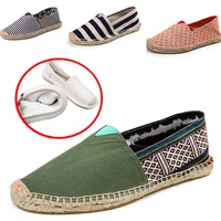 women summer linen breathable casual flats shoes mens espadrilles loafers fashion boy canvas shoes fisherman driving footwear