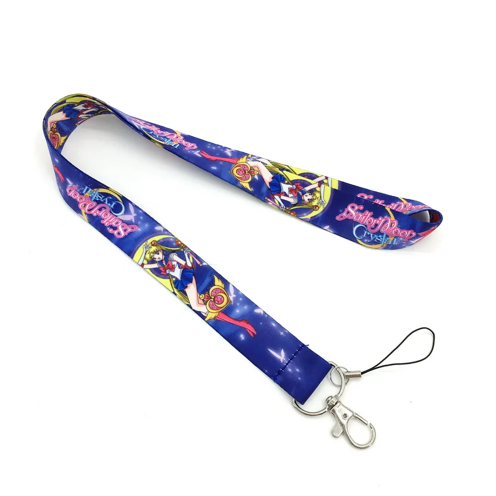 Сейлор Мун Ремешок ID карта Мобильный телефон шейный ремешок милый мягкий Glu
