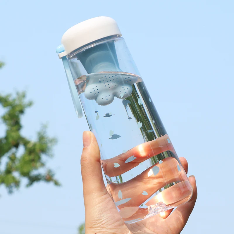 550 мл креативные милые кошачьи когти с чайным фильтром пластиковая чашка Kawaii Cherry