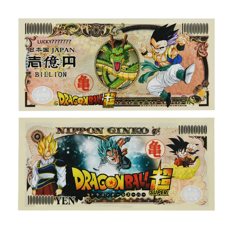 WR Dragon Ball Z Goku позолоченные Коллекционные монеты с держателем для монет, японские монеты, набор, подарок, Прямая поставка - Цвет: Dragon Ball note 5