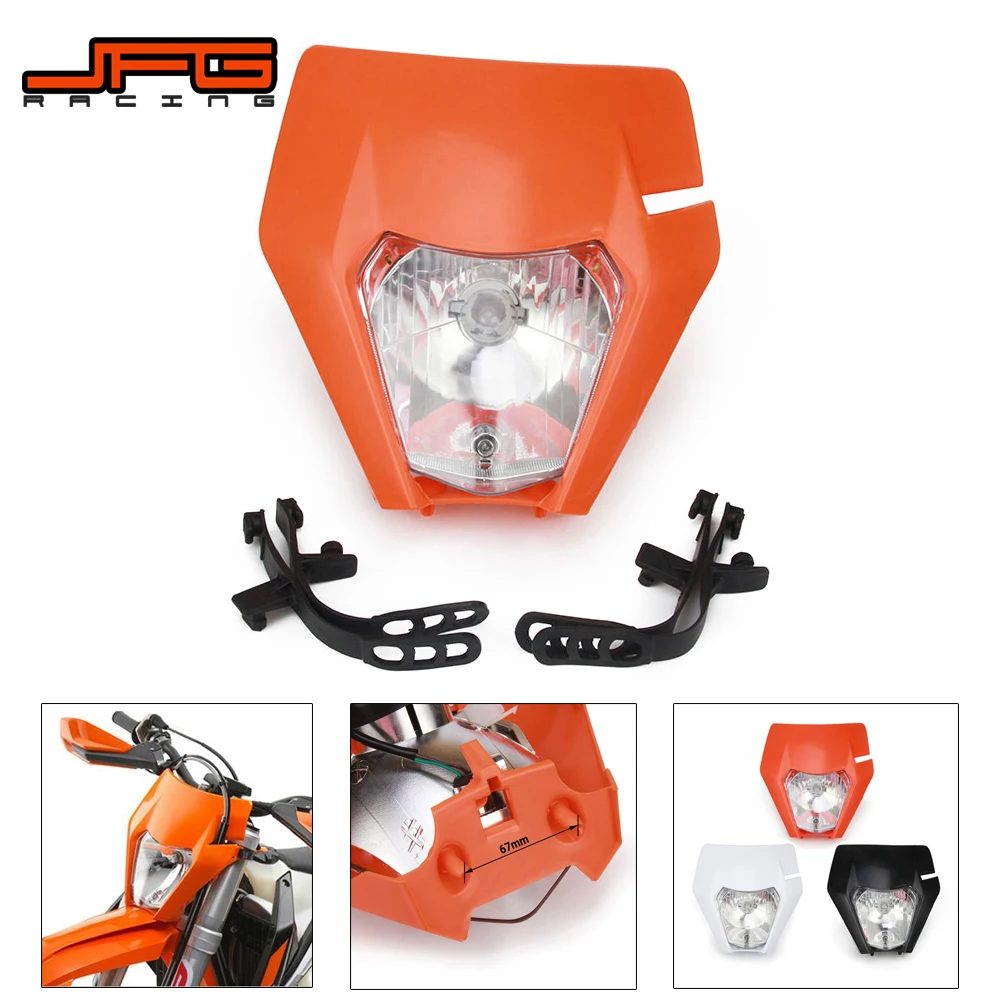 

New 2017 Motorcycle Supermoto Universal Headlamp Headlight Light For KTM EXC EXCF SXF SX XC XCW XCF XCFW 125 150 250 350 450 530