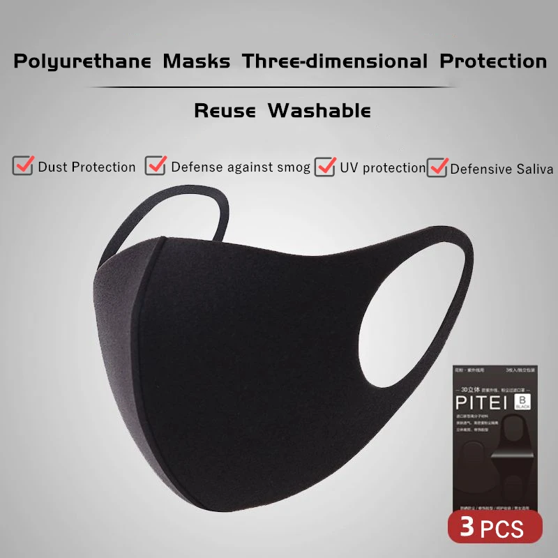 Воздухопроницаемая Водонепроницаемая хлопковая маска Pm2.5 6/10 шт. ветрозащитная и