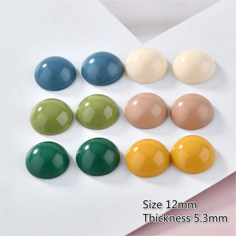 Серьги-бини из японской смолы полукруглые серьги материал DIY клипсы ювелирный