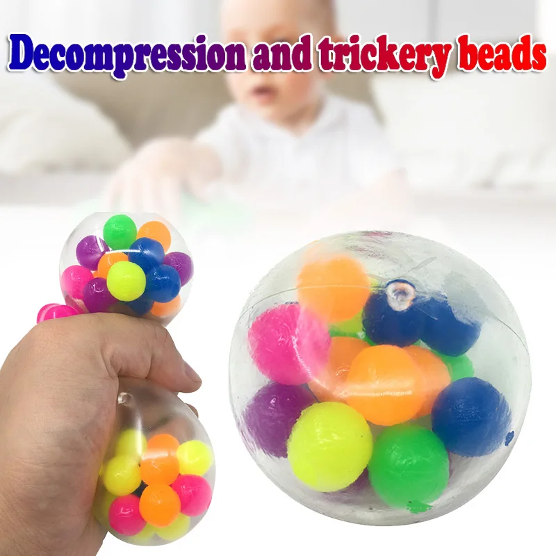 

Anti Stress Face Reliever Colorful Ball Squeezes Relief Healthy Toy Fun Gadget Vent Toy Children Christmas Gift LBV