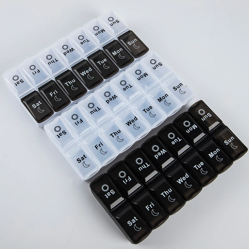 

2 ряда (AM PM) 7 дней на неделю, чехол для таблеток, 14 ячеек, диспенсер для таблеток, органайзер для таблеток, контейнер-органайзер для хранения т...