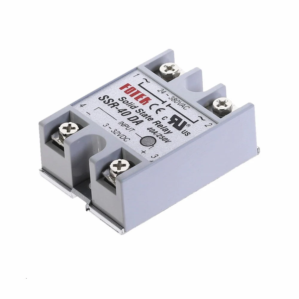 Твердотельное реле SSR 40DA 40A фактически 3 32V DC TO 24 380V AC твердотельный регулятор