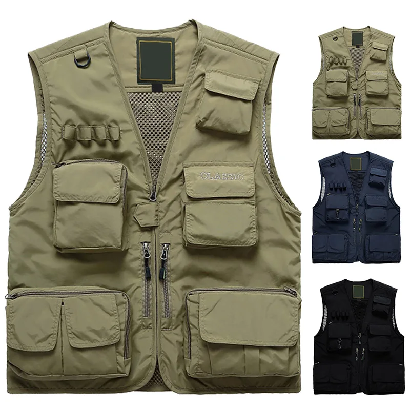 Новинка Быстросохнущий жилет для рыбалки на открытом воздухе дышащий сетчатый с
