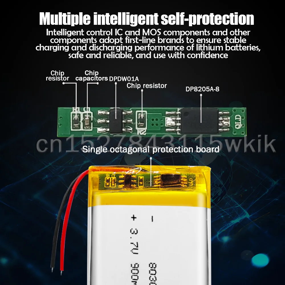 Литий-полимерная аккумуляторная батарея 803035 3 7 в 900 мАч для MP3 MP4 MP5 GPS | Электроника