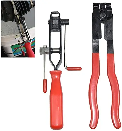 

2pcs Auto Cv Joint Boot Clamps Pliers Car Banding Tools Kit Set