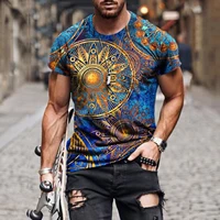 2021 summer t shirt men streetwear o neck short sleeve tee tops punk style male clothes casual 3d print plus size blouse t2g