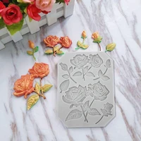 1 pcs butterfly rose flower stems birds silicone fondant mold for making chocolate fondant diy projects and cake decoration