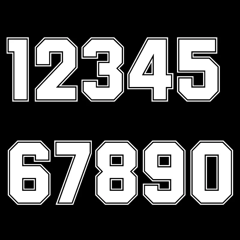 

0-9 Racing Helmet Number Decal Car Sticker Personality Decal Motorcycle Accessories Stickers Sunscreen Waterproof 20cmX20cm