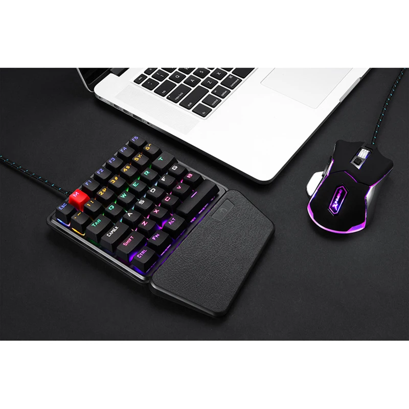 one handed mechanical gaming keyboard left handed keypad for mobile phone pubg gamer free global shipping