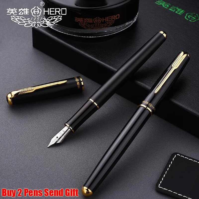 

Ручка перьевая Hero 5020 с металлическими чернилами, 2 ручки