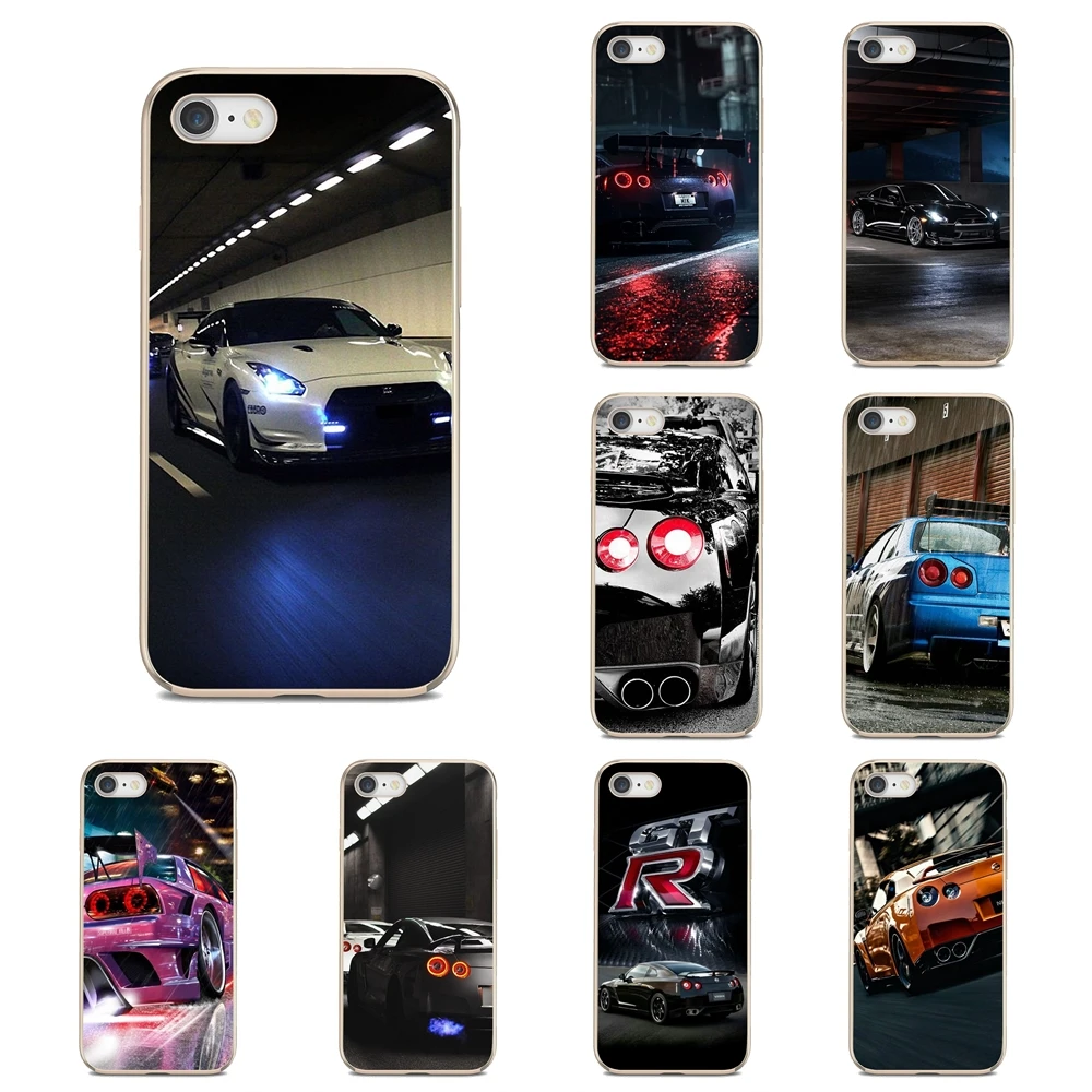 Прозрачные мягкие чехлы роскошные автомобильные для Nissan GTR Huawei Honor 4C 5C 6C 7 8 9 10 7A 7C RU