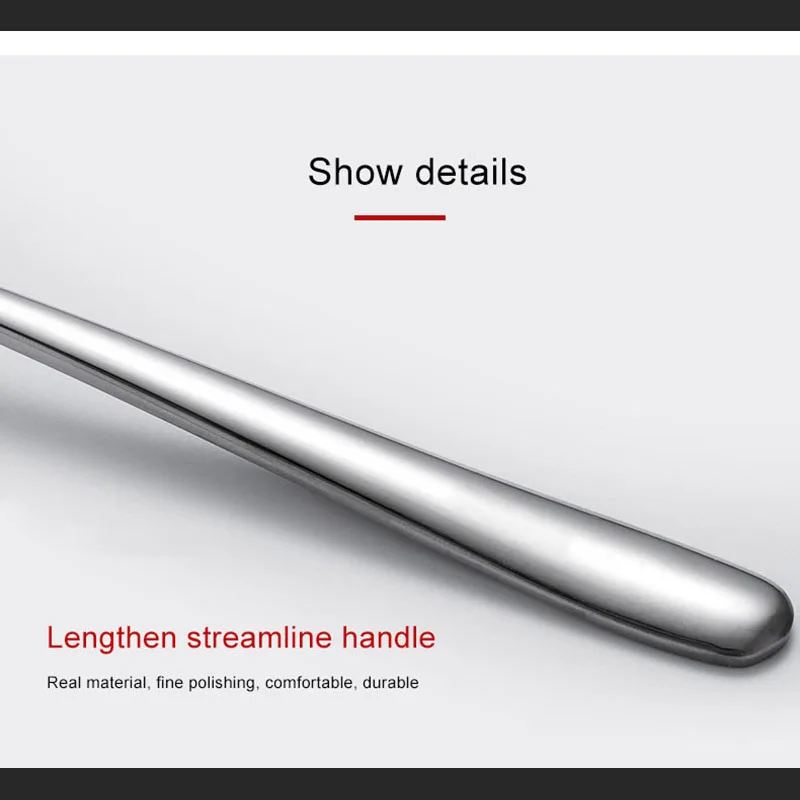 

Korean Stainless Steel Thickening Spoon Creative Long Handle Hotel Hot Pot Spoon Soup Ladle Home Kitchen Essential Tools h2