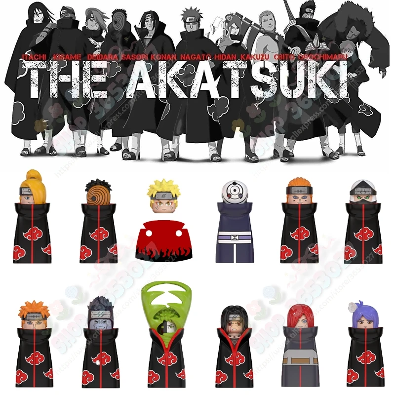 Akatsuki кирпичи Sasuke Itachi Kakashi Pein Obito Kisame Zetsu Nagato Hidan WM6105 WM6106 аниме серия строительные