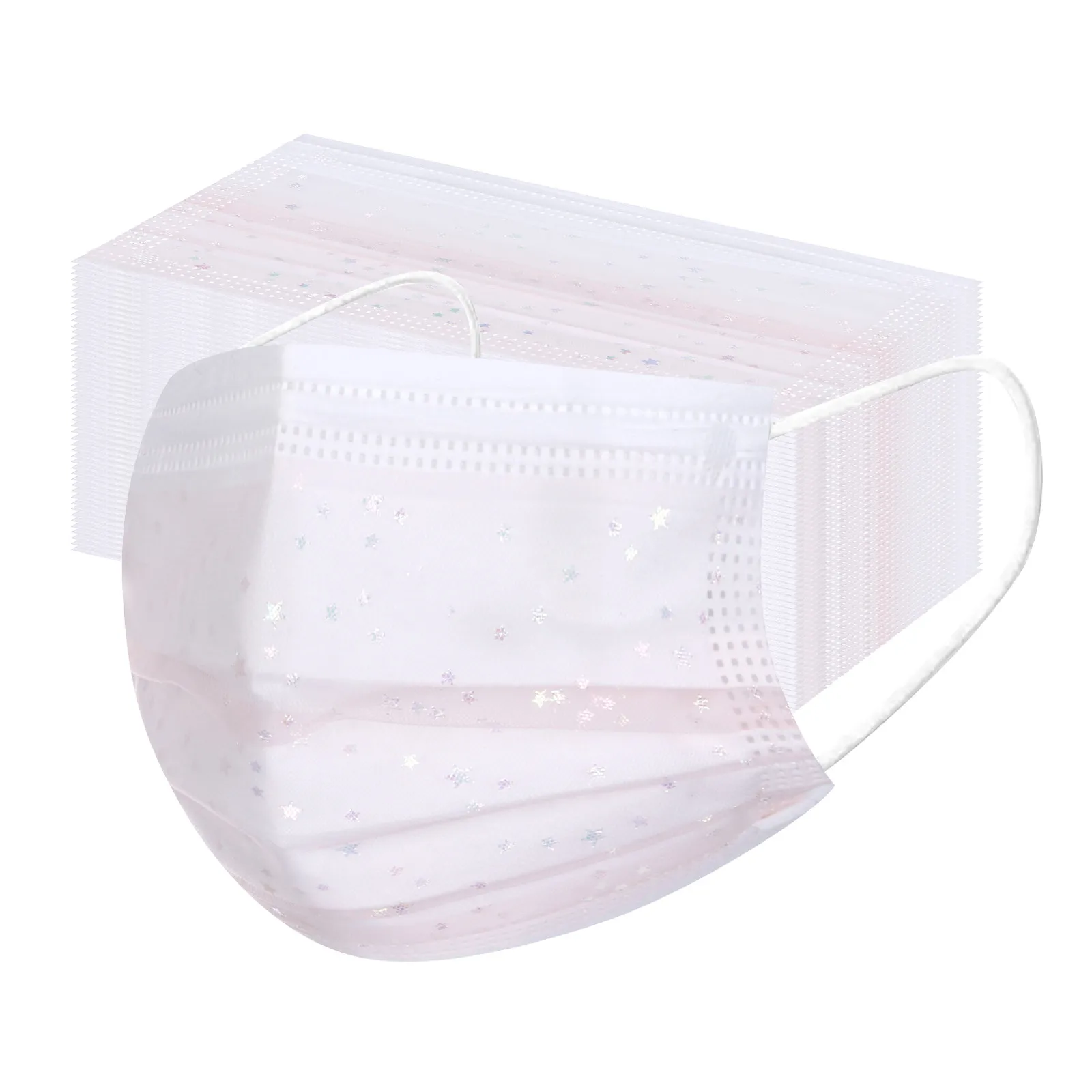 10 100 шт. одноразовые маски для лица унисекс сетчатый респиратор с блестками маска