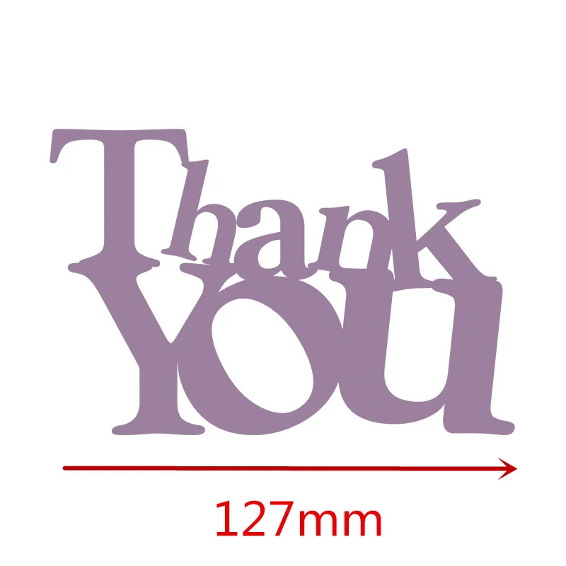 Выдвижная надпись Thank You металлические Вырубные штампы для скрапбукинга и