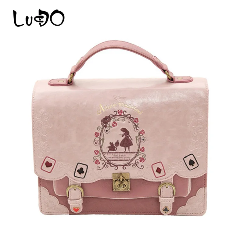 Женский рюкзак сумка для девочки с Алисой в стране чудес школьный женщин на плечо