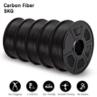 Нить PLA углеродное волокно, черный 3D-принтер PETG PLA, Мраморная древесина, шелковая нить 1,75 мм, 5 кг, сменные материалы с высоким модулем, сделай сам, подарок