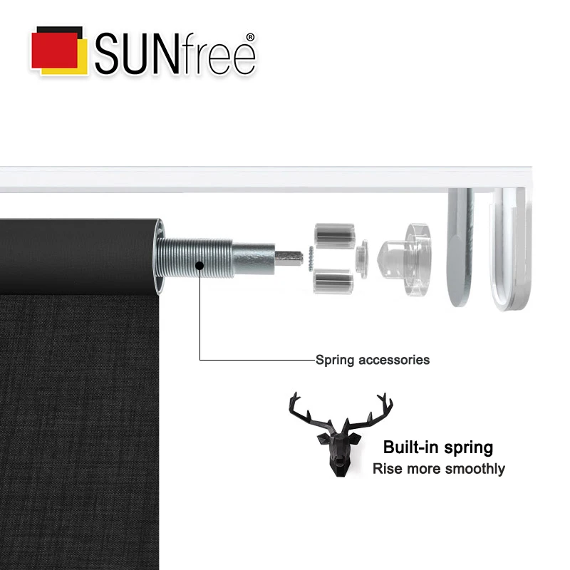 SUNFREE высококачественные светонепроницаемые роликовые жалюзи Lelisi тканевые