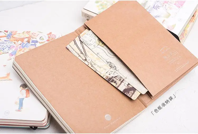 Блокнот в твердой обложке для путешествий с завязками милый свежий Ежедневник