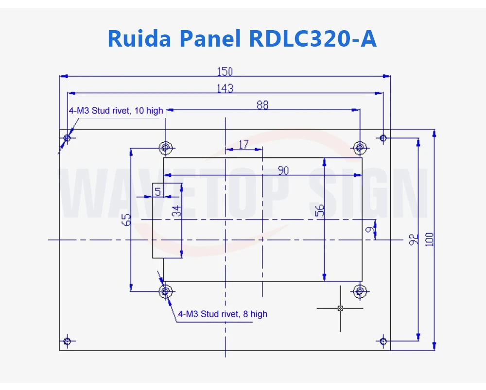 Ruida RDLC320-A Co2 лазерный, с обработчиком цифрового сигнала и контроллером Панель