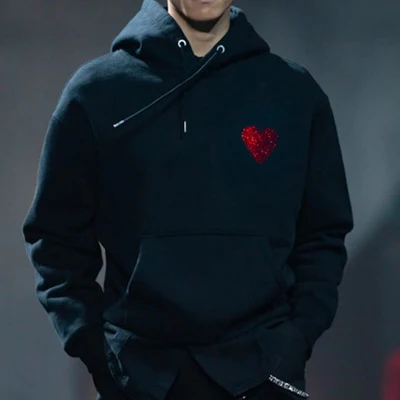 Новая весенняя махровая ткань черная толстовка с капюшоном Топ Бойфренд