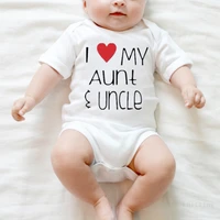 i love my aunt and uncle clothes for newborns letter print bodysuits for infants toddler baby boy girl rompers short sleeve