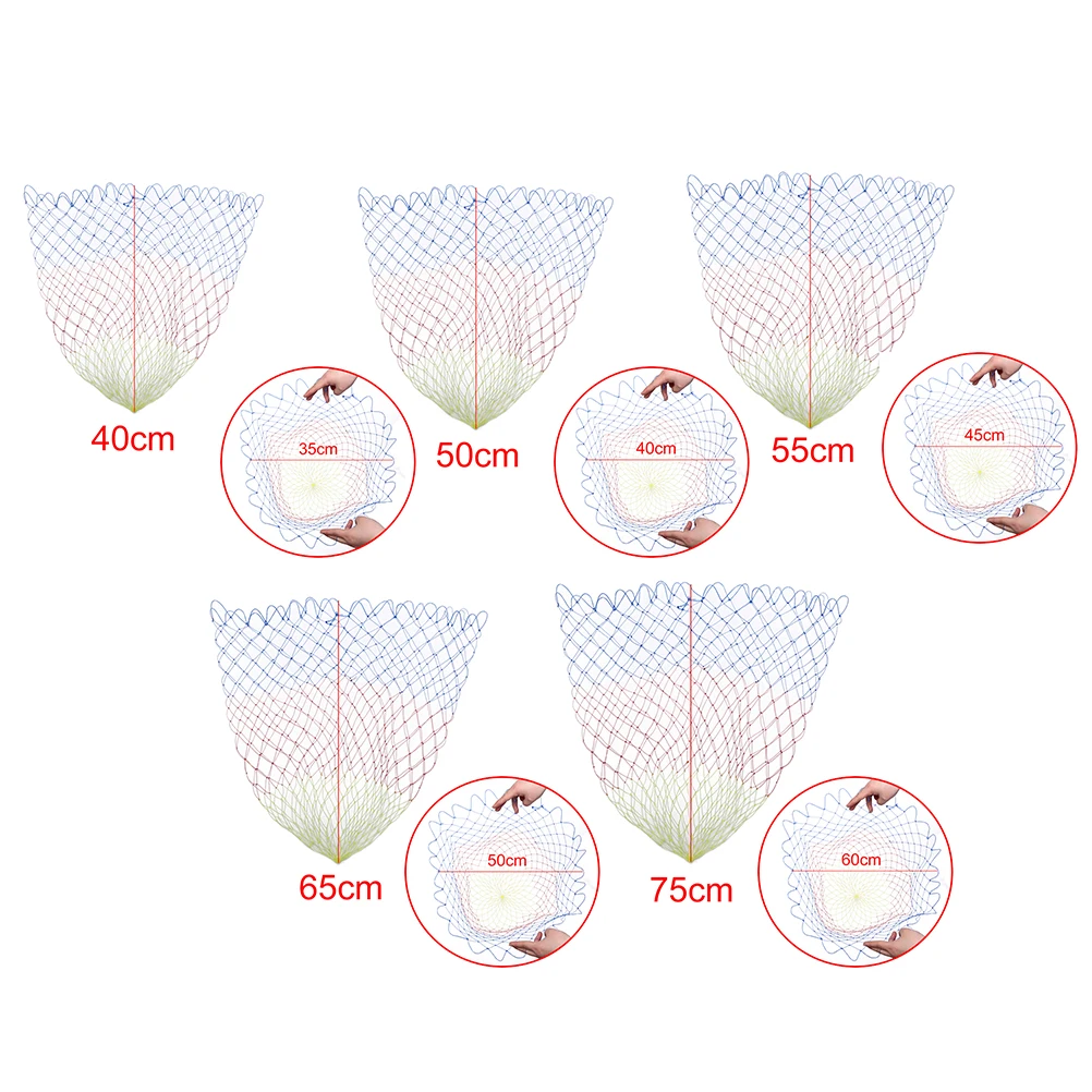 Ромбовидная сеть глубина отверстия складная посадка на нейлон рыболовные сети