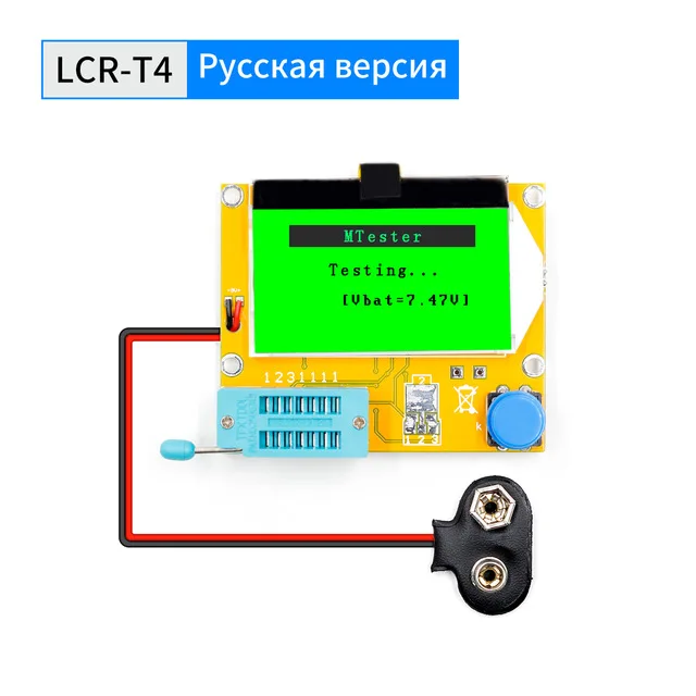 Измеритель ESR тестер транзисторов цифровой резистор-конденсатор ЖК-экрана |