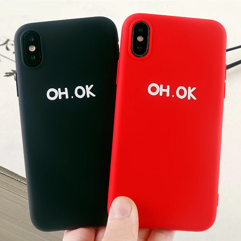 Fashion Phone Cases for IPhone 11 8 7 6s Plus Pro X XS MAX XR Case Positive Letter Soft Silicone Fitted Covers Accessories |